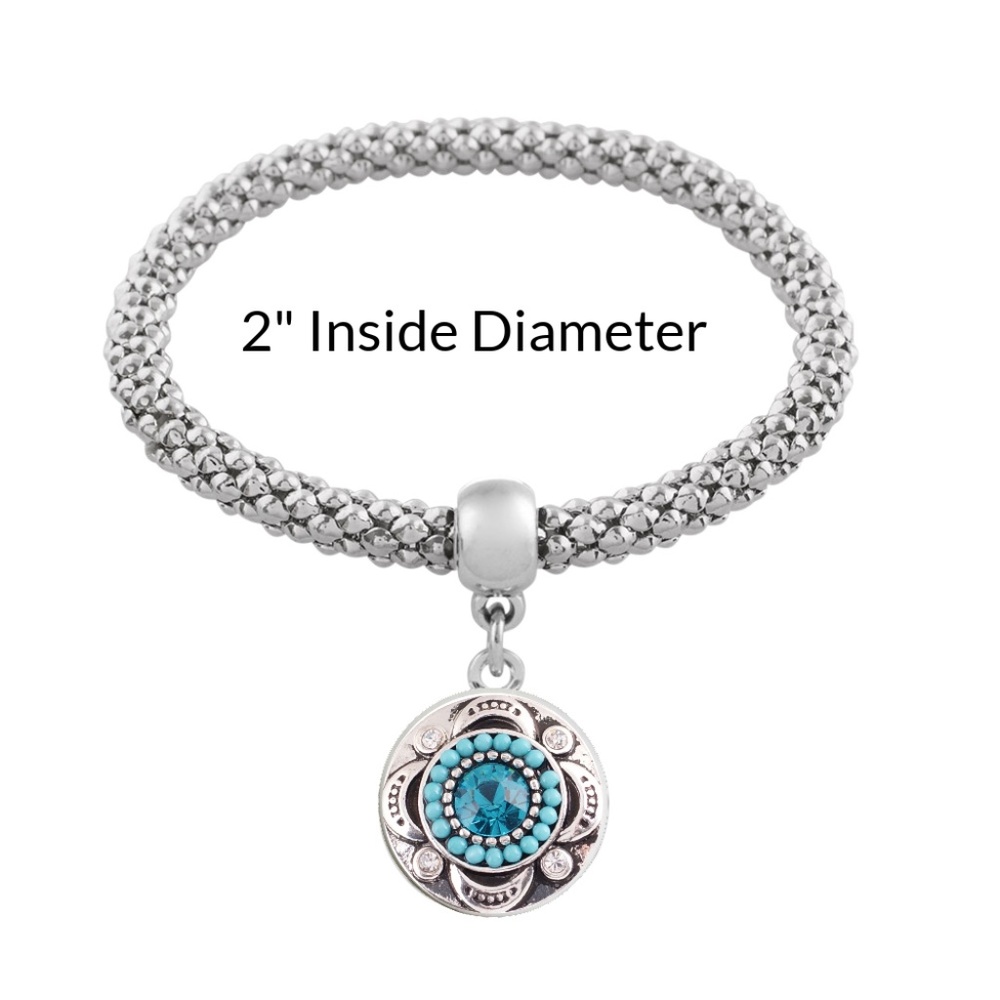 Snap Charm Stretch Bracelet with One Snap Included - Picture 2 of 2